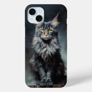 Coque iPhone 15 Mini chat Maine Coon