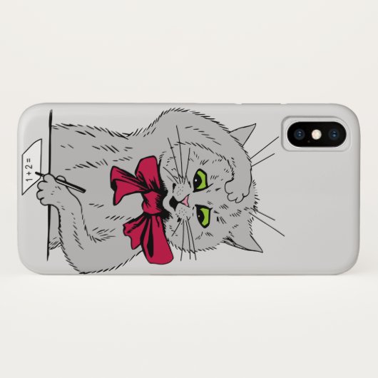 Coques Case-Mate iPhone Chat mathématique à gauche (Dos (Horizontal))