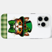 Coques Case-Mate iPhone Chat mignon/chaton Saint Patrick's Day (Verso (horizontal))