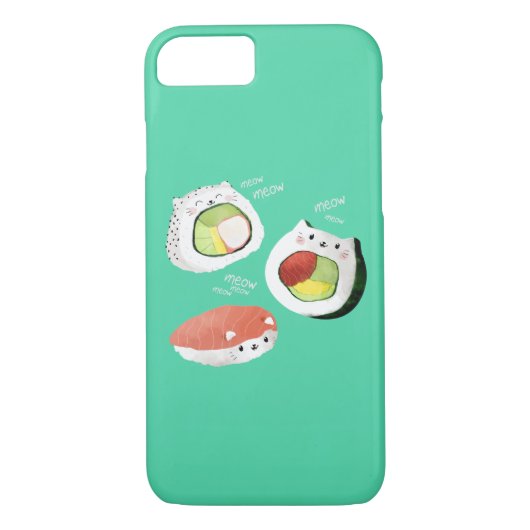 Coques Case-Mate iPhone Chat mignon de sushi (Dos)