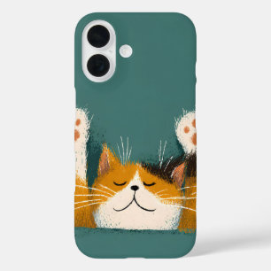Coques iPhone 16 Chat mignon drôle de nappe