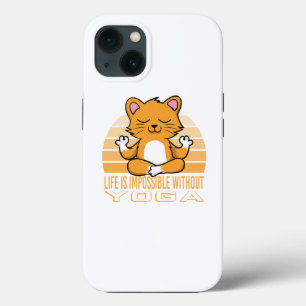 Case-Mate iPhone Case Chat mignon drôle faisant du yoga. citations drôle