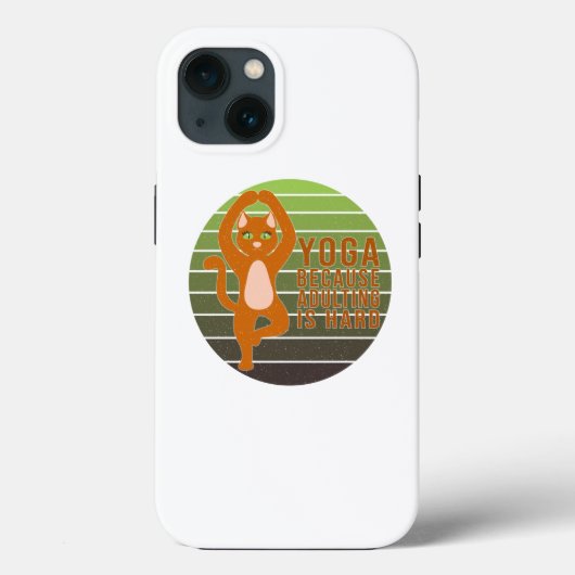 Coques Case-Mate iPhone Chat mignon drôle faisant du yoga. conception de y (Verso)