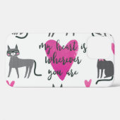 Coques Case-Mate iPhone Chat mignon : illustration en lettres d'amour. (Verso (horizontal))