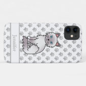 Coques Case-Mate iPhone Chat mignon Lilac Point Birman / Ragdoll & nom (Dos (Horizontal))