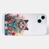 Coques Case-Mate iPhone Chat mignonne avec fleurs Papier Coupe (Verso (horizontal))