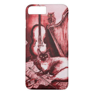 Coque Case-Mate Pour iPhone CHAT MUSICAL, Rouge et Blanc