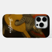 Coques Case-Mate iPhone Chat musicien ailé jouant du luth Art (Verso (horizontal))