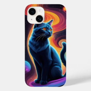 Coque Pour iPhone 14 chat noir