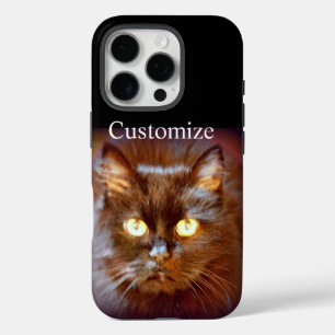 Coques iPhone 16 Pro chat noir