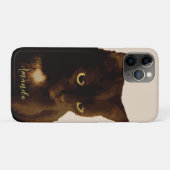 Coques Case-Mate iPhone Chat noir amour animal de compagnie style boho Hou (Dos (Horizontal))