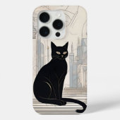 Coques Case-Mate iPhone Chat noir, art numérique (Verso)
