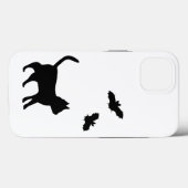 Coques Case-Mate iPhone Chat noir avec chauve-souris (Verso (horizontal))