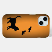 Coques Case-Mate iPhone Chat noir avec chauve-souris (Verso (horizontal))