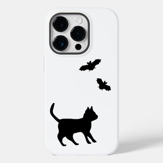 Coques Case-Mate iPhone Chat noir avec chauve-souris (Verso)