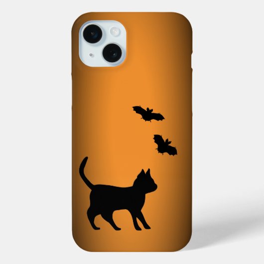 Coques Case-Mate iPhone Chat noir avec chauve-souris (Verso)