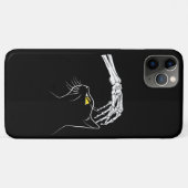Coques Case-Mate iPhone Chat noir avec squelette main Halloween Éffrayant (Dos (Horizontal))