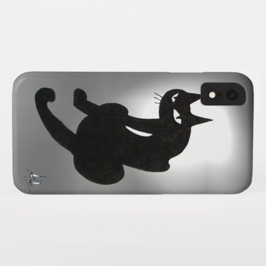 Coques Case-Mate iPhone CHAT NOIR blanc (Dos (Horizontal))