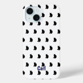 Coques Case-Mate iPhone Chat noir (blanc) (Verso)