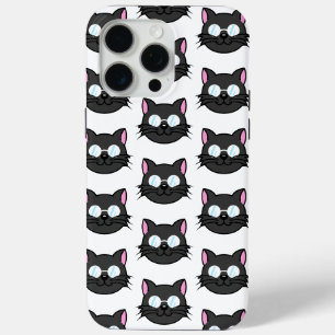 Coque iPhone 15 Pro Max Chat noir Chat noir Chat gris Chat portant des lun
