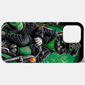 Coques Case-Mate iPhone Chat noir conduite vélo St. Patrick's Day (Verso (horizontal))