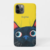 Coques Case-Mate iPhone Chat noir curieux (Dos)