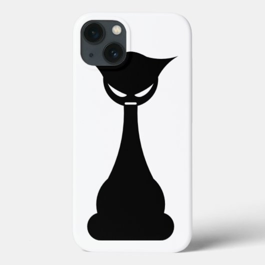 Coques Case-Mate iPhone Chat noir de Stylized (Verso)