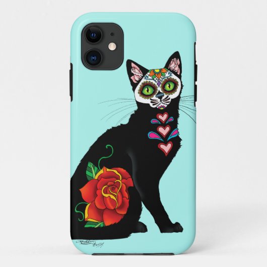 Coques Case-Mate iPhone Chat noir de Sugar (Dos)