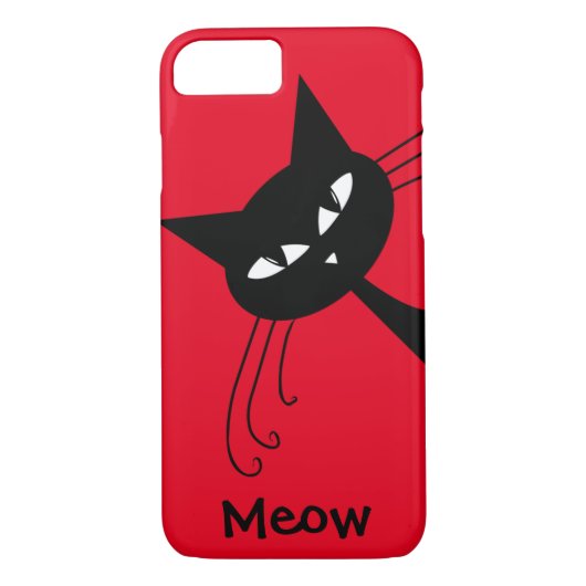 Coques Case-Mate iPhone Chat noir drôle original félin (Dos)