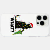 Coques Case-Mate iPhone Chat Noir Drôle Poussant Arbre De Noël Sur Chat Ch (Verso (horizontal))