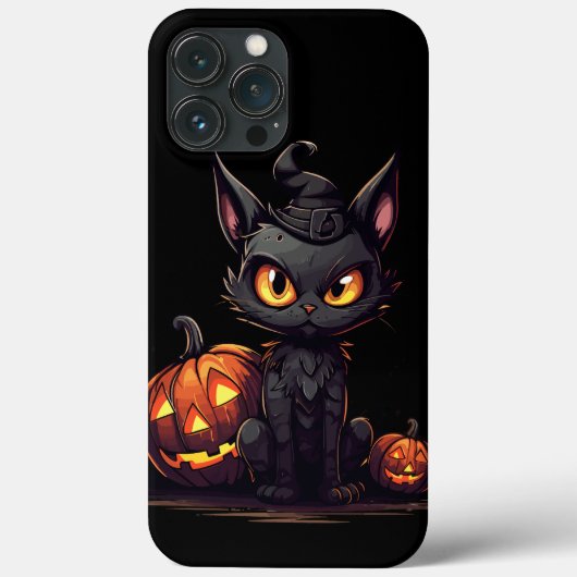 Coques Case-Mate iPhone Chat noir en sorcier Casquette Meowlow iPhone / co (Verso)