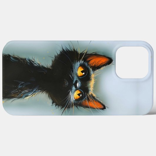 Coques Case-Mate iPhone Chat noir enchanté (Verso (horizontal))