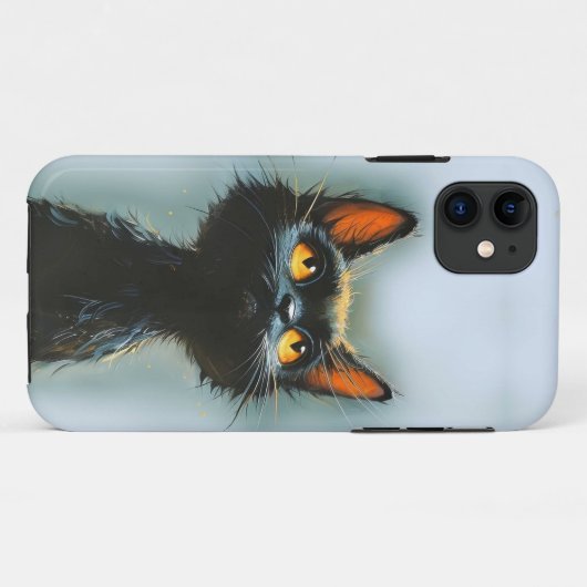 Coques Case-Mate iPhone Chat noir enchanté (Dos (Horizontal))