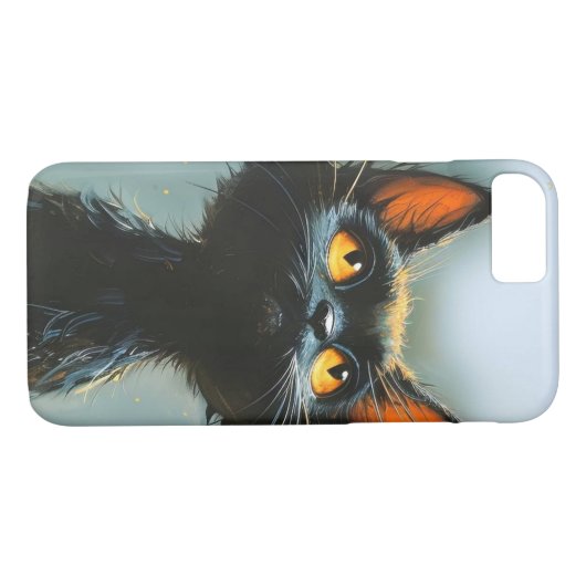 Coques Case-Mate iPhone Chat noir enchanté (Dos (Horizontal))