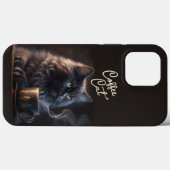 Coques Case-Mate iPhone Chat noir et café (Verso (horizontal))