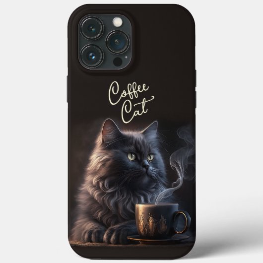 Coques Case-Mate iPhone Chat noir et café (Verso)