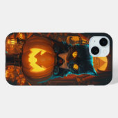 Coques Case-Mate iPhone Chat noir et lanterne Jack oi (Verso (horizontal))