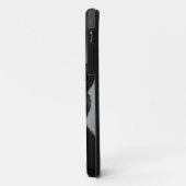 Coques Case-Mate iPhone Chat noir et monogramme curieux (Dos/Gauche)