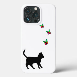 Case-Mate iPhone Case Chat noir et papillon