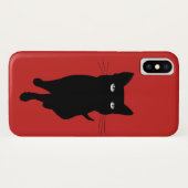 Coques Case-Mate iPhone Chat noir félin mignon (Dos (Horizontal))