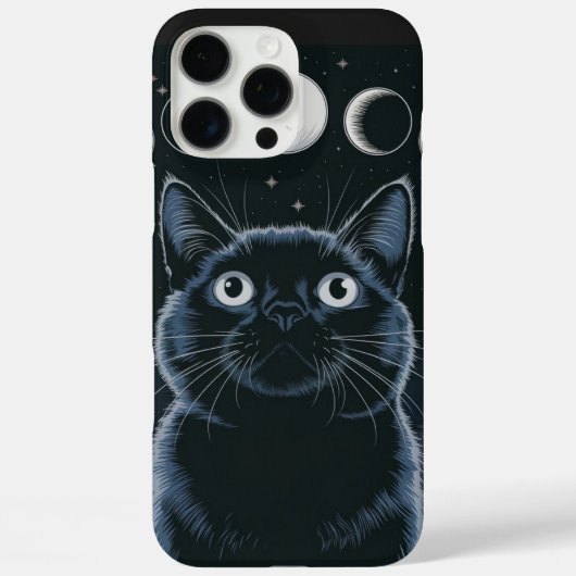 Coques Case-Mate iPhone Chat noir gothique, Cadeau gothique, Chat noir de (Verso)