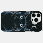 Coques Case-Mate iPhone Chat noir gothique, Cadeau gothique, Chat noir de (Verso (horizontal))