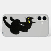 Coques Case-Mate iPhone CHAT NOIR gris (Verso (horizontal))