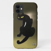 Coques Case-Mate iPhone CHAT NOIR gris (Dos)