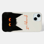 Coques Case-Mate iPhone Chat noir grumeux (Verso (horizontal))