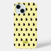 Coques Case-Mate iPhone Chat noir (Jaune) (Verso)