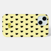 Coques Case-Mate iPhone Chat noir (Jaune) (Verso (horizontal))