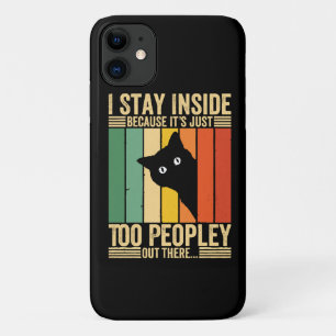 Case-Mate iPhone Case Chat noir je reste à l'intérieur parce que c'est t