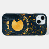 Coques Case-Mate iPhone Chat noir Joyeux Halloween (Verso (horizontal))