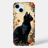 Coques Case-Mate iPhone Chat noir mignon (Verso)